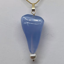 Load image into Gallery viewer, Blue Chalcedon Sterling Silver Designer Pendant | 2" Long | Blue | 1 Pendant |