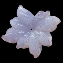 Load image into Gallery viewer, Chalcedony 29ct Hand Carved Flower Bead | 30x30x5mm | Blue | 1 Pendant Bead |