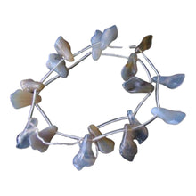 Load image into Gallery viewer, Soothing 1 Carved Grey Chalcedony Flower Beads 10234