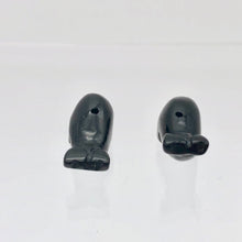 Load image into Gallery viewer, Carved Sea Animals Obsidian Whale Beads