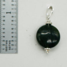 Load image into Gallery viewer, Chinese Jade Sterling Sterling Silver Pendant | Green | 1 1/4" Long | 1 Pendant|