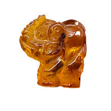 Load image into Gallery viewer, Amber Elephant Carved Figurine } 11.9ct | 1 Elephant | | 22x22x10mm | Amber