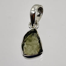Load image into Gallery viewer, Moldavite 7.661ct Sterling Silver Triangle | 7/8" Long | Green | 1 Pendant |