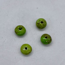 Load image into Gallery viewer, Gaspeite High Grade 6mm Rondelle Beads | 6mm | Green Brown | 4 Beads |