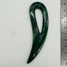 Load image into Gallery viewer, Ruby Zoisite Comma Bead | 94x28x6mm | Green Red | 1 Pendant Bead