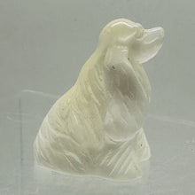 Load image into Gallery viewer, Cocker Spaniel Carved Statue | 1 Figurine | | 37x30x23mm | Clear, White