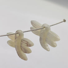 Load image into Gallery viewer, Dragonfly Premium Hand Carved Etched Mother-of-Pearl Beads | 16x10mm | 2 Beads |