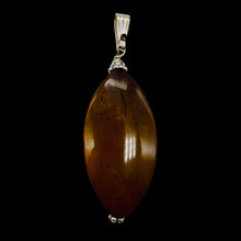 Load image into Gallery viewer, Mookaite Marquise Sterling Silver Pendant | 2 1/4" Long | Umber Orange |