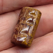 Load image into Gallery viewer, Wild Exotic Tiger Jasper Carved Tube Bead |18x10mm | 1 Bead |