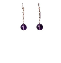 Load image into Gallery viewer, Unique Amethyst and 14Kgf Stiletto Earrings 5703
