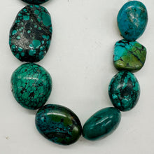 Load image into Gallery viewer, Turquoise Natural Focal Nugget Bead Strand | 181g | 16" | Blue, Black| 14 Strand