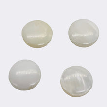 Load image into Gallery viewer, Mother of Pearl Natural Pi Circle Round Beads | 11x3mm | White | 4 Beads |