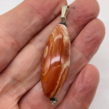 Load image into Gallery viewer, Carnelian Marquise Pendant | 2 1/4" Long | 40x16mm (Carnelian) | Orange |