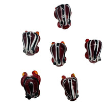 Load image into Gallery viewer, Frog Lampwork Glass Jumping Froggie Beads | 17x12x9mm | Vermilion Red | 6 Beads|