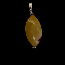 Load image into Gallery viewer, Mookaite Sandy Sterling Silver Marquise Pendant | 2 1/4" Long | Sand Red |
