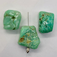 Load image into Gallery viewer, Chrysoprase Nugget Pendant Beadsl | 33x18mm, 30x15mm, 33x13mm | Green | 3 Beads|
