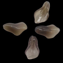 Load image into Gallery viewer, Chalcedony Calla Lily Flower Beads | 22x11x2.5mm | White Green | 4 Beads |