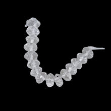 Load image into Gallery viewer, Quartz Clear Faceted Rock Crystal Rondelle Strand | 8x5mm | Clear | 90 Beads |