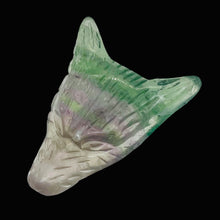 Load image into Gallery viewer, Fluorite Carving Wolf Head Pendant Bead | 40x30x10mm | Green | 1 Bead |