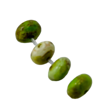 Load image into Gallery viewer, Gaspeite High Grade 6mm Rondelle Beads | 6mm | Green Brown | 4 Beads |