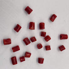 Load image into Gallery viewer, Natural AAA Red Coral Branch Tube Beads | 6 to 7 x 4mm | Red | Tube | 10 Beads |