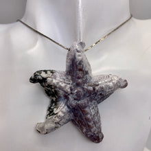 Load image into Gallery viewer, Tree Agate Carved Starfish Pendant Bead | 60x58x11mm | Gray White | 1 Bead |