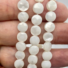 Load image into Gallery viewer, Mississippi White Ebony Shell 7 Coin 8x4mm Beads
