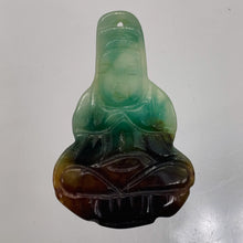 Load image into Gallery viewer, Jade Meditating Buddha Seated Charm| 30x20x2mm | Green, Red | 1 Pendant Bead |