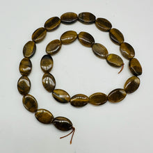 Load image into Gallery viewer, Golden Flat 15x10mm Oval Tigereye Bead Strand 110241A