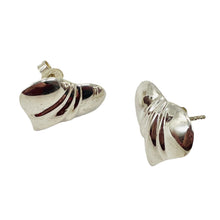 Load image into Gallery viewer, Valentine Love Heart Sterling Silver Post Earrings| 1" Long|