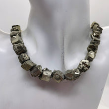 Load image into Gallery viewer, Pyrite Crystals Nugget 18" Strand | 19x13 to 13x10 | Silver Gold | 38 Beads|