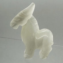 Load image into Gallery viewer, Hand Carved Donkey Burro Stone Animal Statue | 40x35x15mm | Clear, White