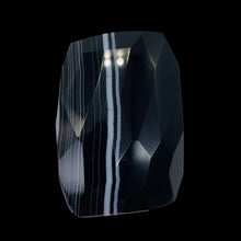 Load image into Gallery viewer, Onyx Flat Faceted Rectangular Pendant Bead | 50x48x14mm | Black White | 1 Bead |