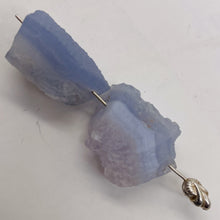 Load image into Gallery viewer, Blue Chalcedony 14g Druzy Nugget Beads | 22x16x11 to 21x19x13mm | Blue| 2 Beads|