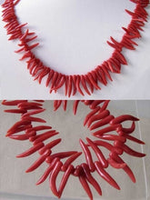 Load image into Gallery viewer, Rare Natural Coral 'Corno' Briolette Bead Strand 110514