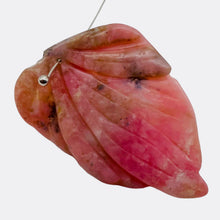 Load image into Gallery viewer, Peruvian Opal Flower Pendant | 46x31x5mm | 30 cts | Pink | 1 Bead |