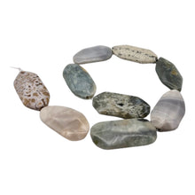 Load image into Gallery viewer, Wow! Ocean Jasper 41x21mm Faceted Designer Bead Strand