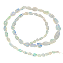 Load image into Gallery viewer, Opal AAA Fire Blue, Green, Pink Oval Bead Strand | 8" Long | Clear | 52 Beads |