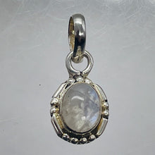 Load image into Gallery viewer, Moonstone Sterling Silver Drop Pendant | 3/4" Long | White | 1 Pendant |