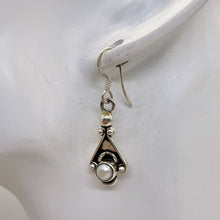 Load image into Gallery viewer, Fresh Water Pearl Sterling Silver Drop Earrings | 1 1/4" Long | White | 1 Pair |