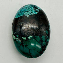 Load image into Gallery viewer, Turquoise Natural Focal 29g Nugget Bead | 42x29x16mm | Blue, Black | 1 Bead |