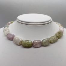 Load image into Gallery viewer, Kunzite 68G Flat Nugget Bead Strand | 23x12x7 to 17x12x6mm | Pink, Green, Clear|