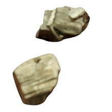 Load image into Gallery viewer, Pyrite Crystal Nugget Beads | 27x15x14mm to 24x18x11mm | Silver Gold | 2 Beads |