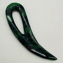 Load image into Gallery viewer, Ruby Zoisite Comma Pendant Bead | 94x28x6mm | Green Red | 1 Pendant Bead |