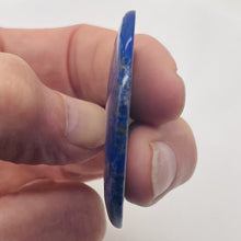 Load image into Gallery viewer, Lapis Lazuli Striped Round Pendant Bead | 50x5mm | Gold Silver | 1 Bead |