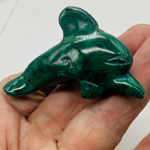 Load image into Gallery viewer, Dolphin 75g Malachite Carved Gemstone Figurine| 76x47x20mm | Green | 1 Specimen|