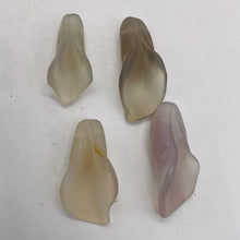 Load image into Gallery viewer, Chalcedony Carved Lily Flower Beads | 33x15x10 to 27x13x8mm| Light Lavender | 4|