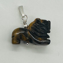 Load image into Gallery viewer, Lion Tigers Eye Pendant Necklace | Semi Precious Stone Jewelry | Sterling Silver