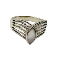 Load image into Gallery viewer, Mother of Pearl Sterling Silver Victory Wings Briolette Ring | 9.75 | Silver |