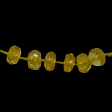 Load image into Gallery viewer, 2 Genuine Unheated Canary Yellow Sapphire 3x2mm Faceted Beads 005734